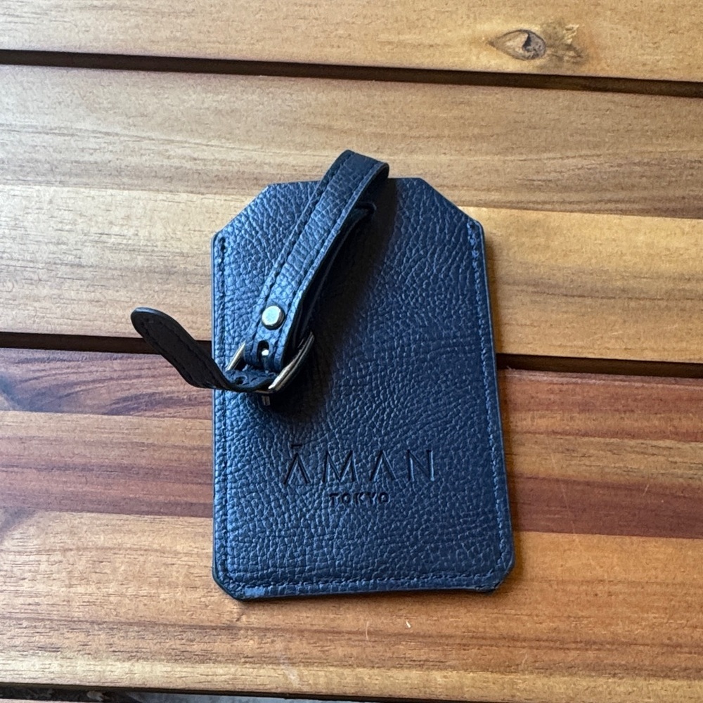 AMAN TOYKO Leather Luggage Tag